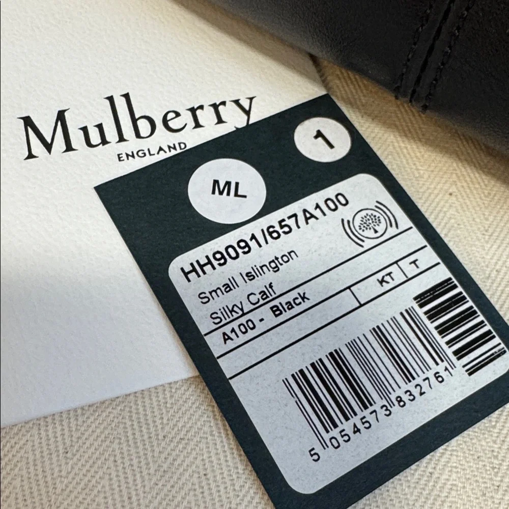 Mulberry rare Islington satchel shoulder bag silky black leather NWT - Picture 8 of 13